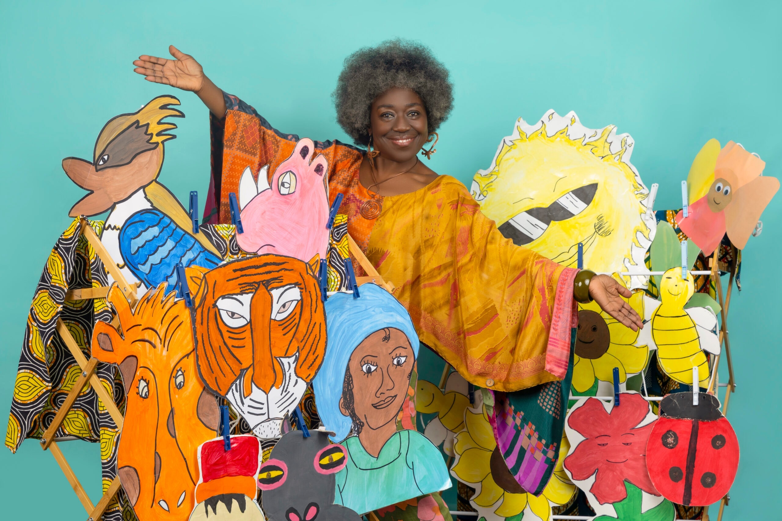 Woman with child at storytelling community event