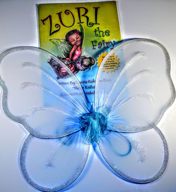 Baby Blue Fairy Wings & Zuri Book