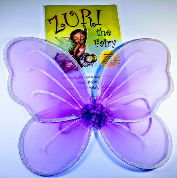 Purple Fairy Wings & Zuri Book